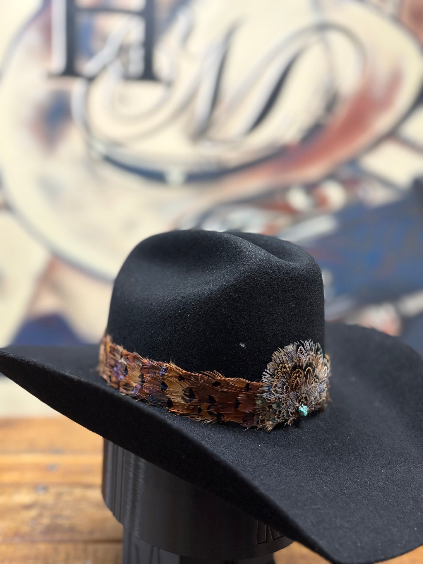 Hat Band - Feather Brown/Fan Center