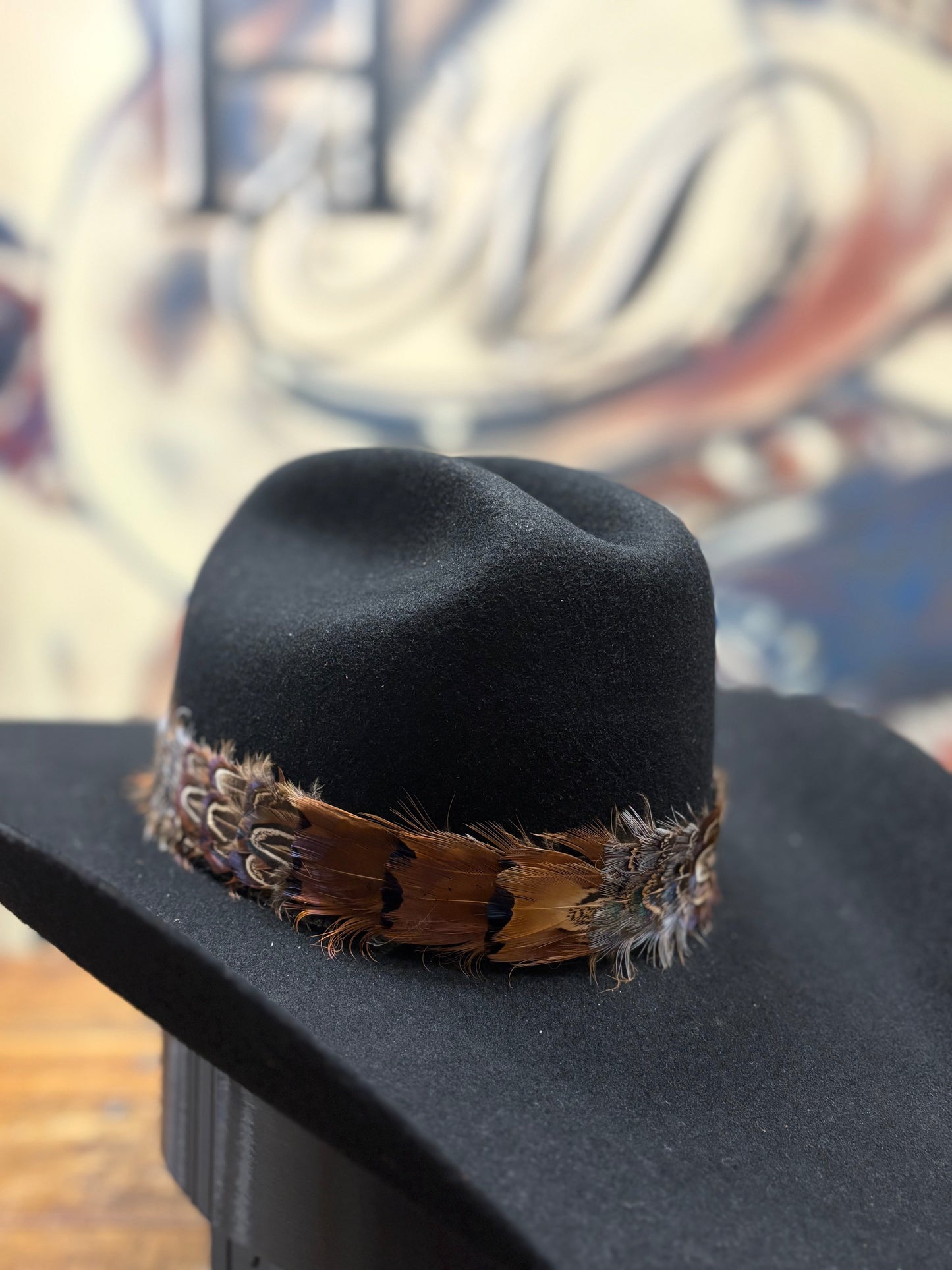 Hat Band - Feather - Brown/Grey