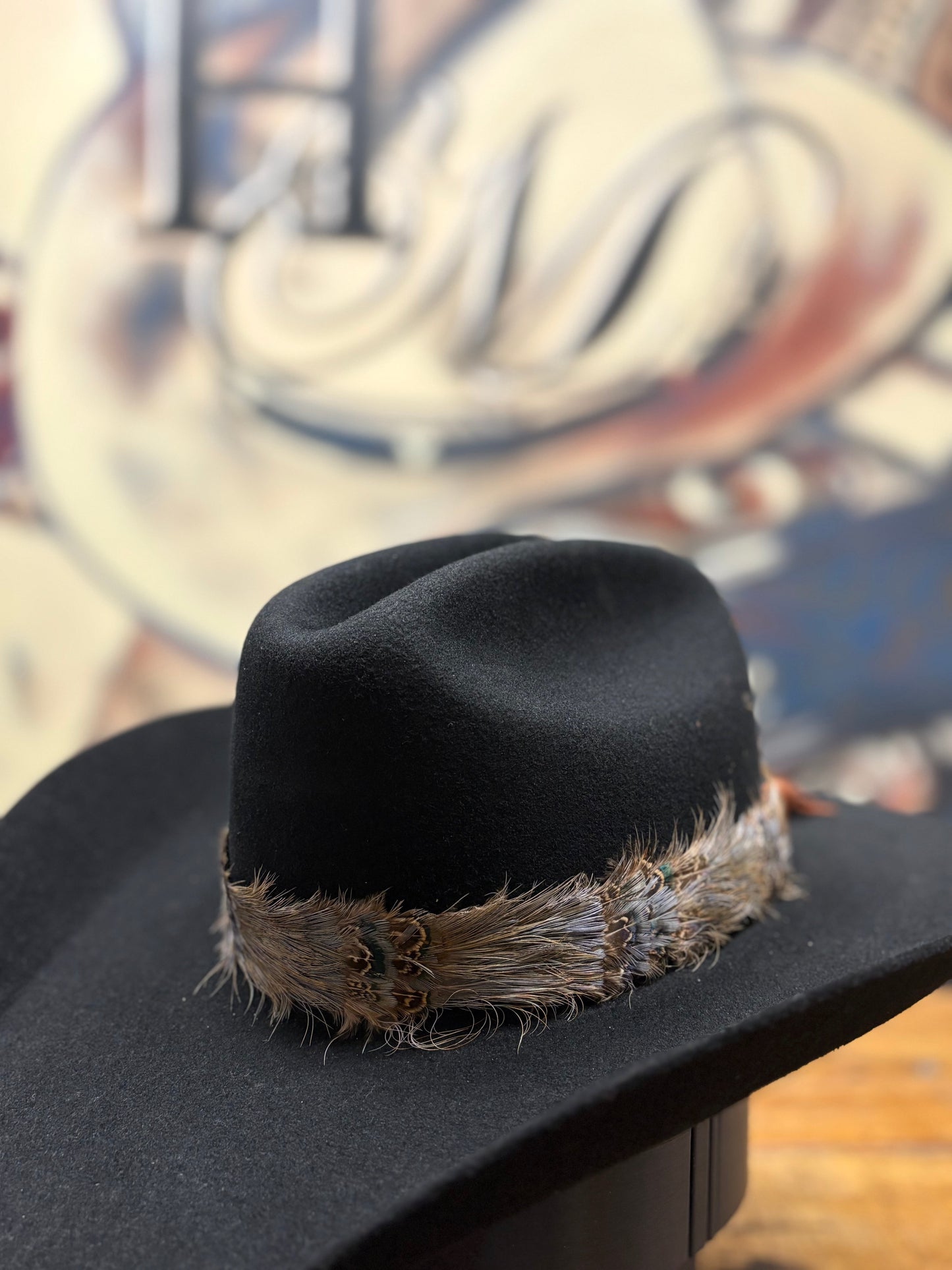Hat Band - Feather - Grey/Brown