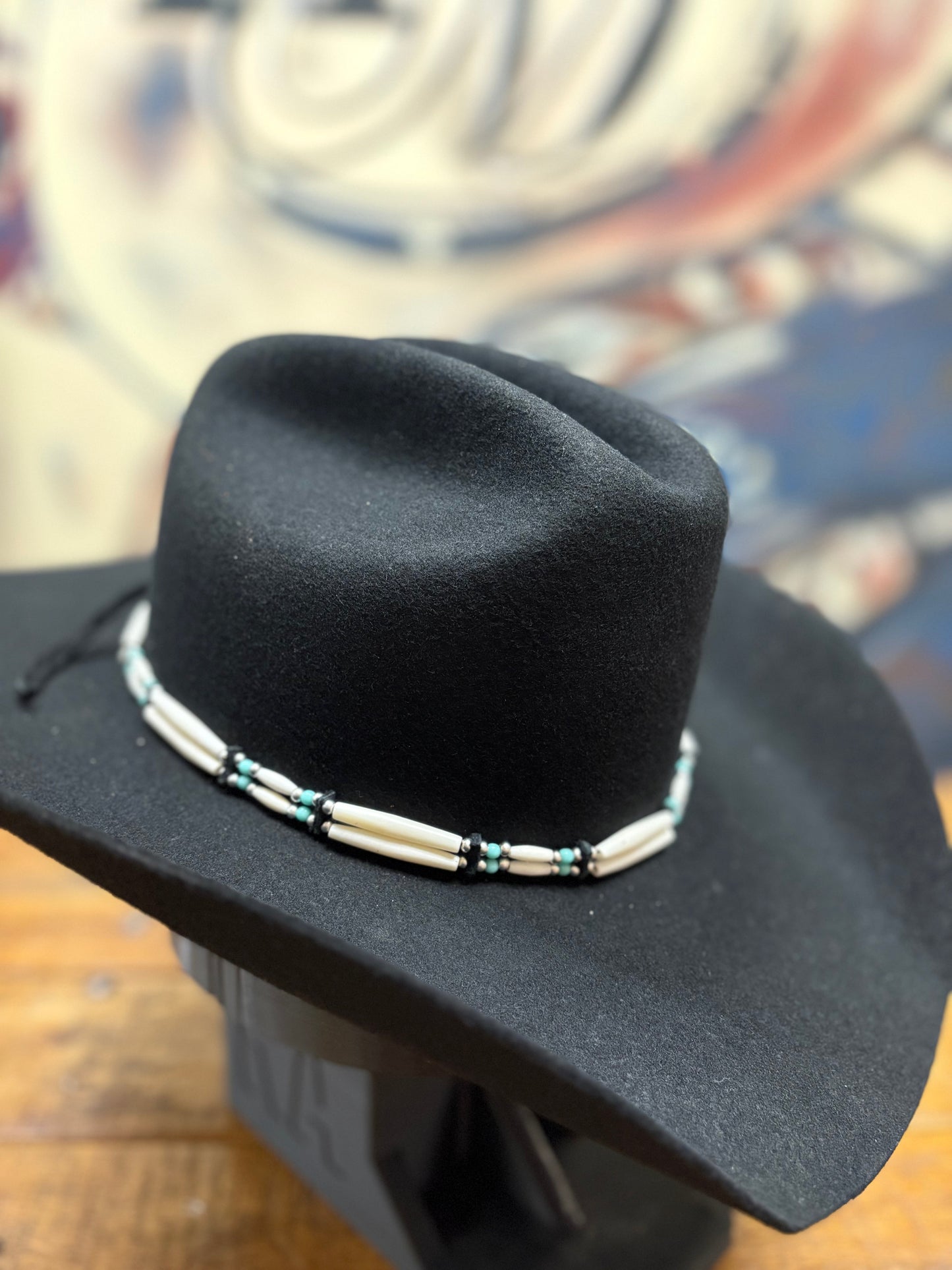 Hat Band - Bone/Horn - White