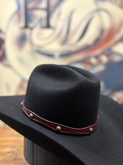 Hat Band - Leather - Wavey - Brown