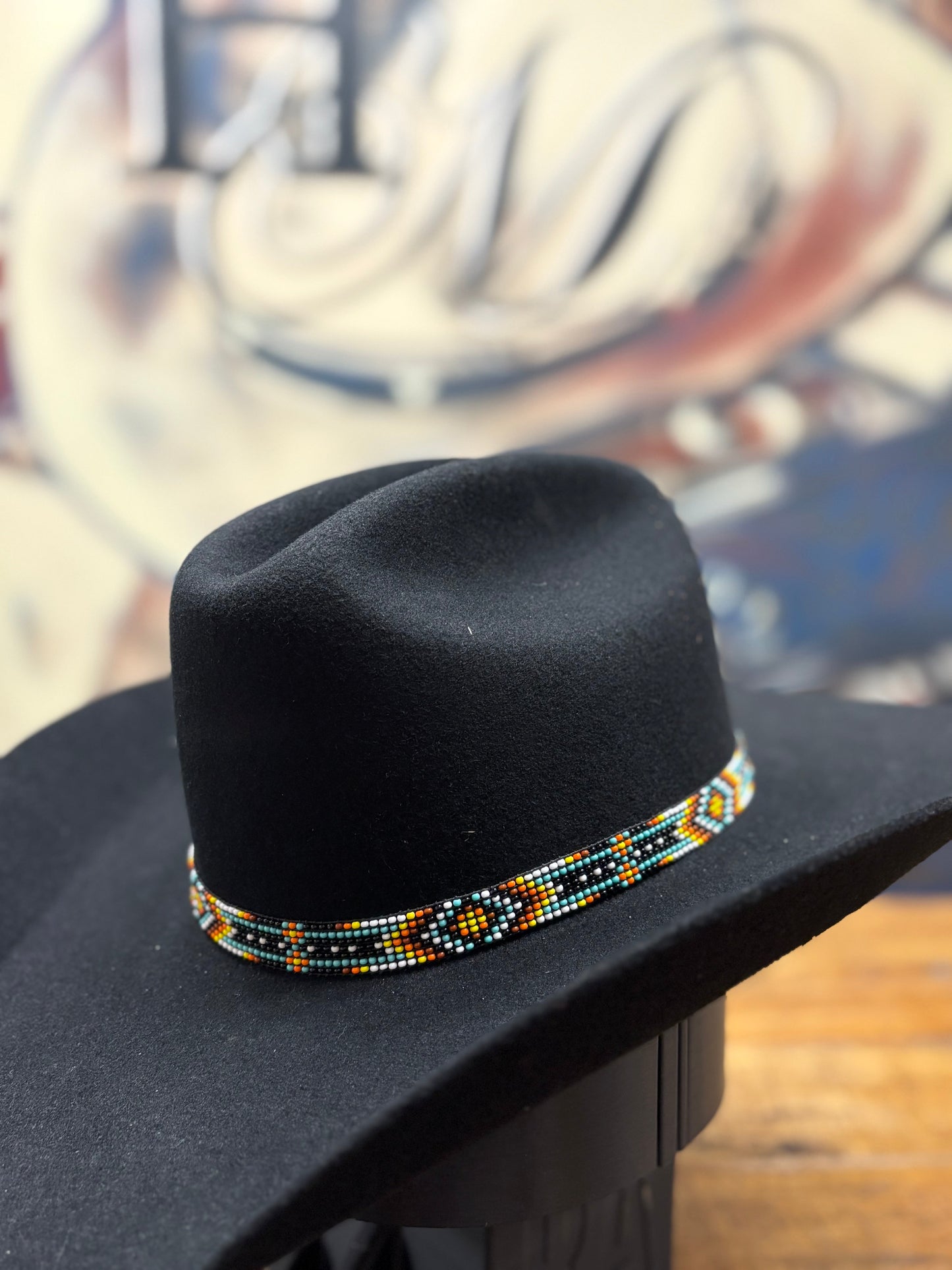 Hat Band - 5/8" Beaded - Aztec