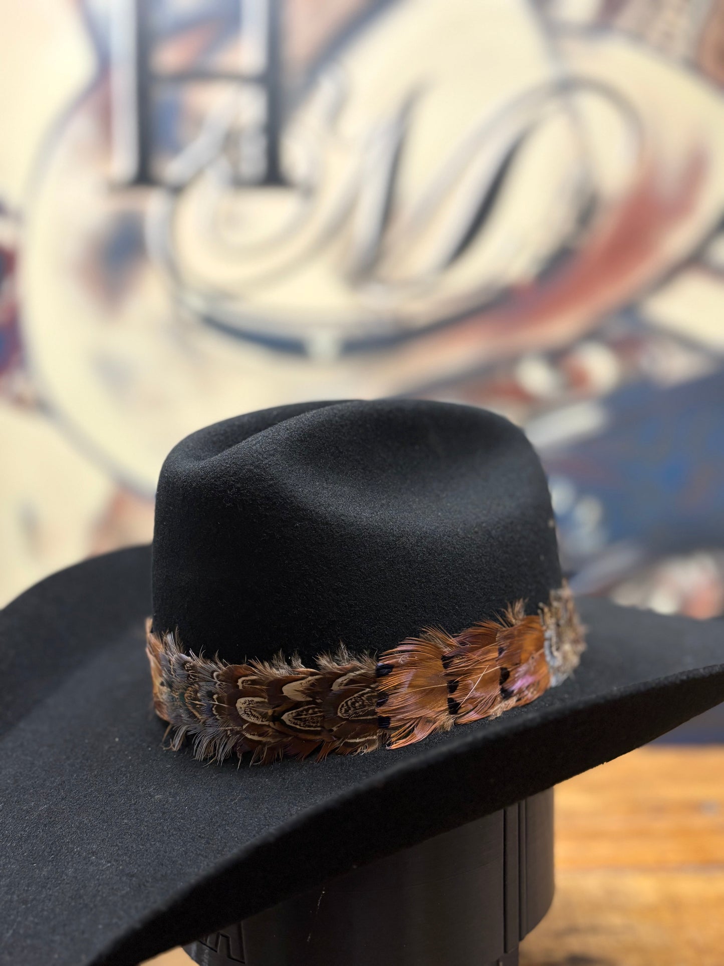 Hat Band - Feather - Brown/Grey