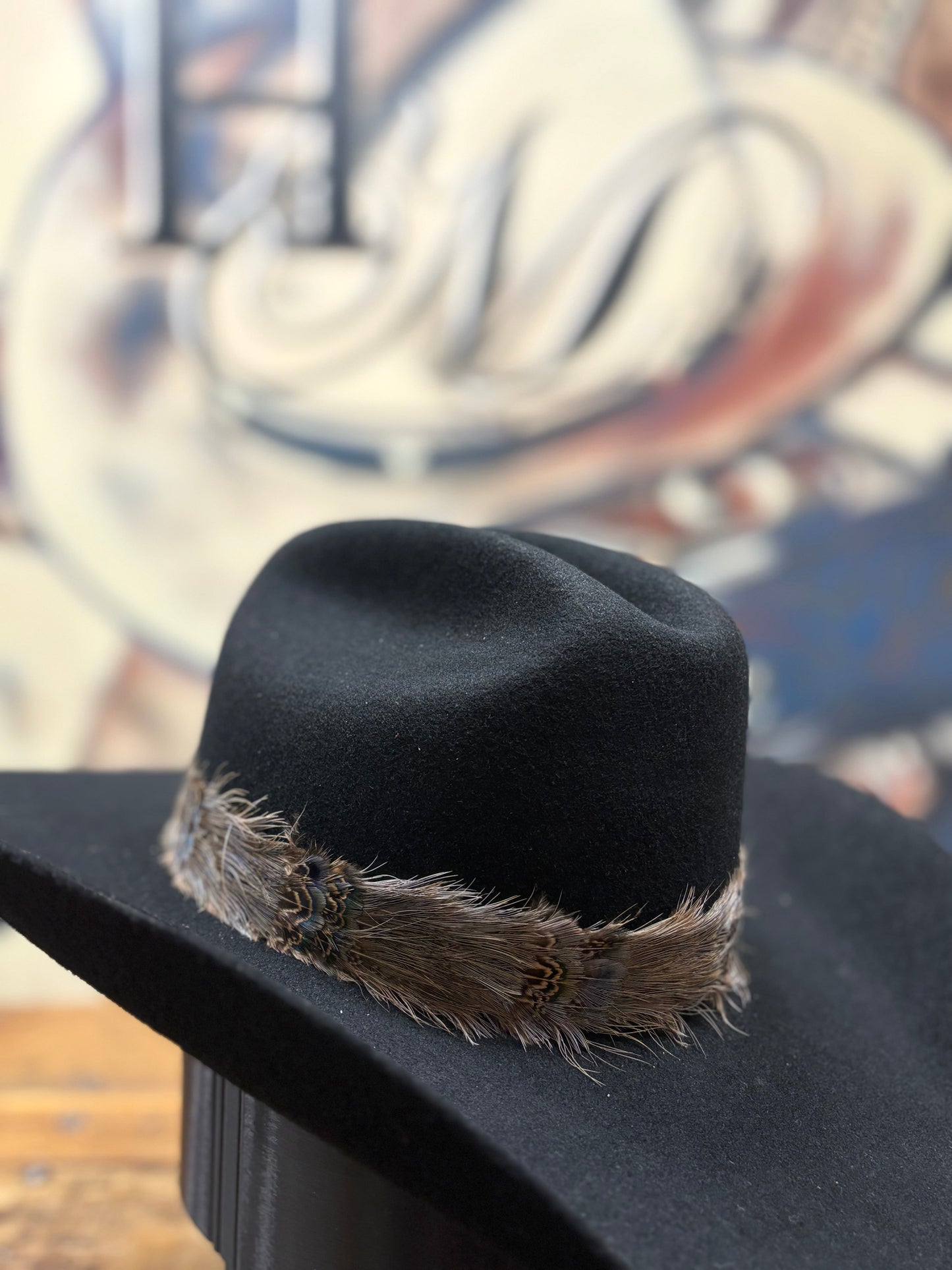 Hat Band - Feather - Grey/Brown