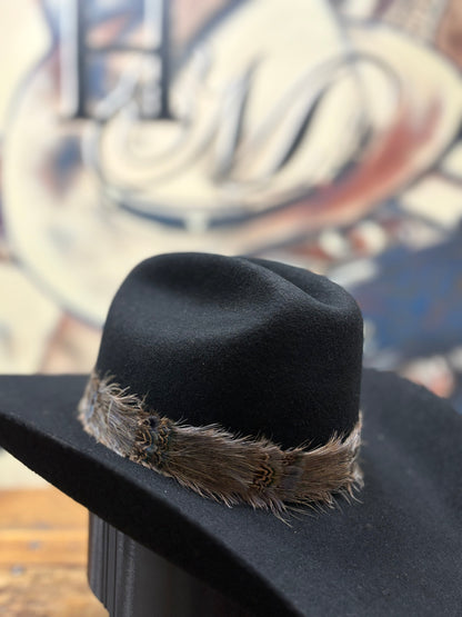 Hat Band - Feather - Grey/Brown