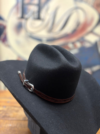 Hat Band - Leather - Paisley - Brown