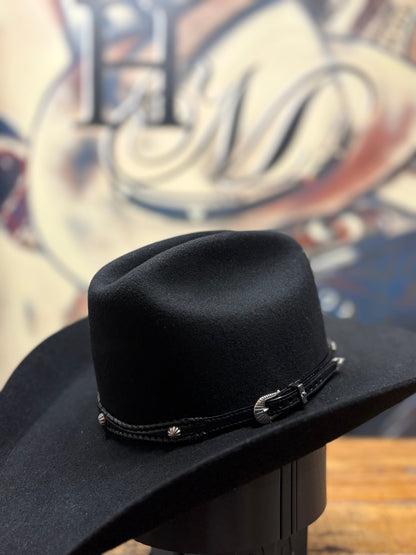 Hat Band - Leather - Wavey - Black