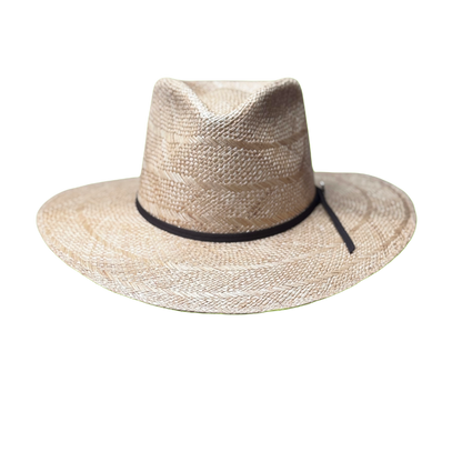 Hand Woven Genuine Sisal with Chocolate Brown Two Cord Band