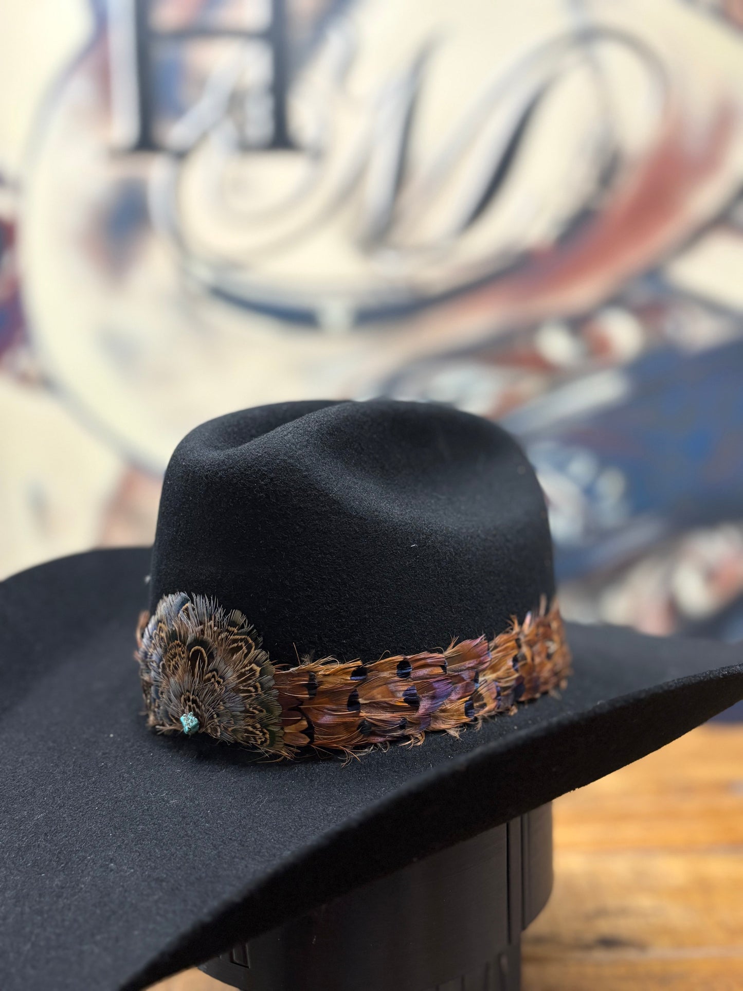 Hat Band - Feather Brown/Fan Center