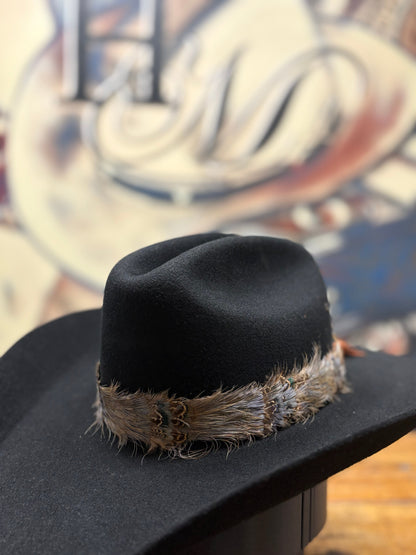 Hat Band - Feather - Grey/Brown