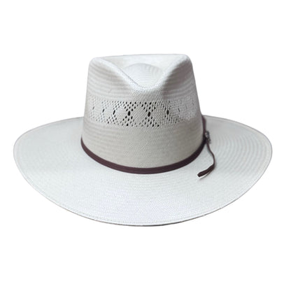 10X White Shantung with Whiskey Color Two Cord Band