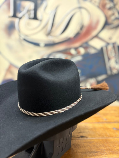 Hat Band - Horsehair with Tassels 3/8 -Brown/White