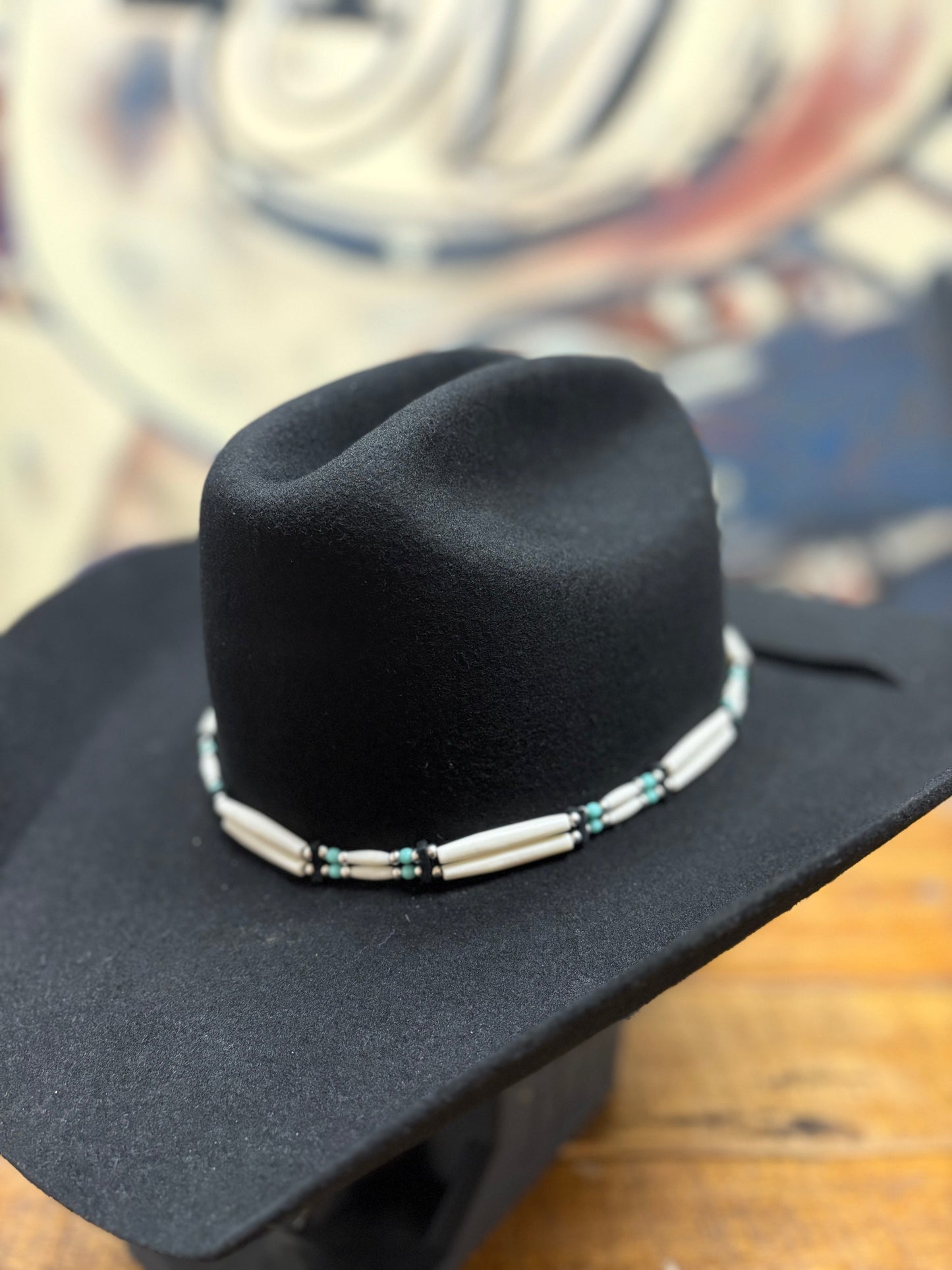 Hat Band - Bone/Horn - White