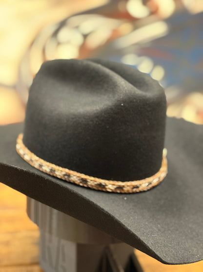 Hat Band - Horsehair No Tassels 3/8 - Brown/Black/White