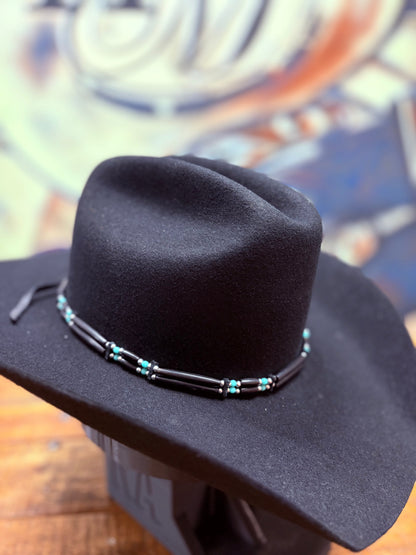 Hat Band - Bone/Horn - Black