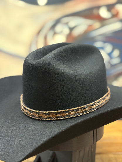 Hat Band - Horsehair No Tassels - Brown/Black
